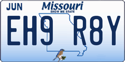 MO license plate EH9R8Y