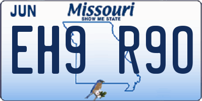 MO license plate EH9R9O