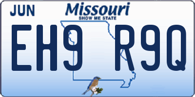 MO license plate EH9R9Q