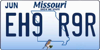 MO license plate EH9R9R