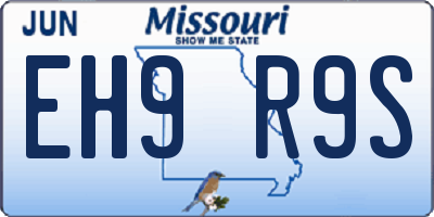 MO license plate EH9R9S