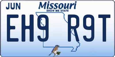 MO license plate EH9R9T