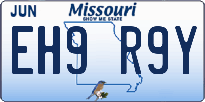 MO license plate EH9R9Y