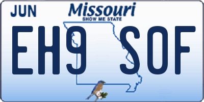 MO license plate EH9S0F