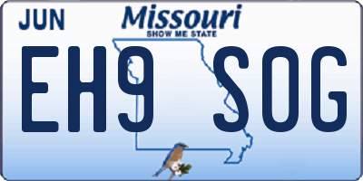 MO license plate EH9S0G