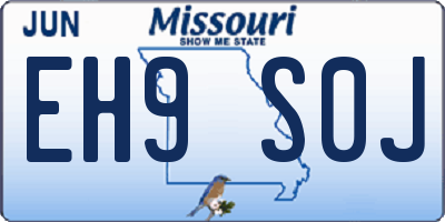MO license plate EH9S0J