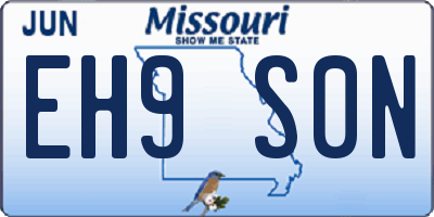 MO license plate EH9S0N