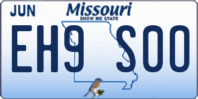 MO license plate EH9S0O