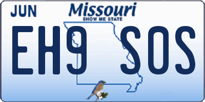 MO license plate EH9S0S