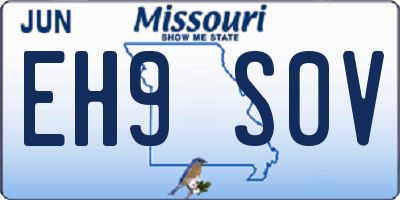 MO license plate EH9S0V