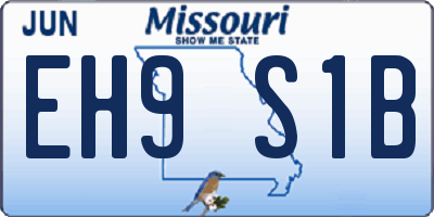 MO license plate EH9S1B