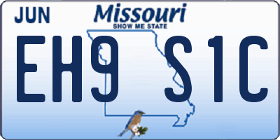 MO license plate EH9S1C