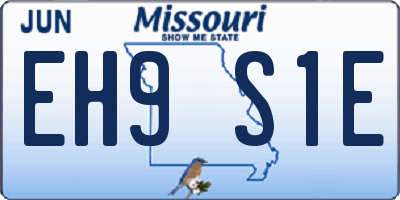 MO license plate EH9S1E