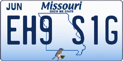 MO license plate EH9S1G
