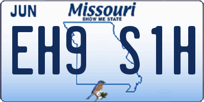 MO license plate EH9S1H