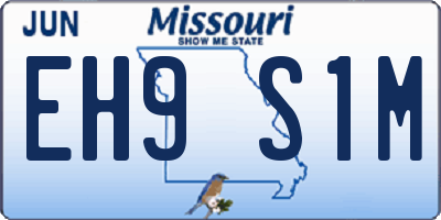 MO license plate EH9S1M
