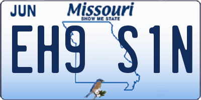 MO license plate EH9S1N