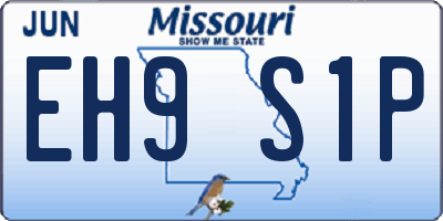 MO license plate EH9S1P