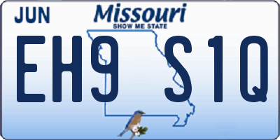 MO license plate EH9S1Q