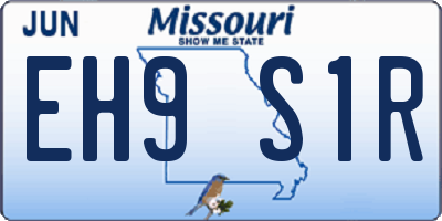MO license plate EH9S1R
