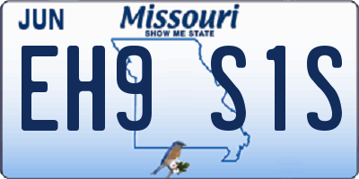 MO license plate EH9S1S