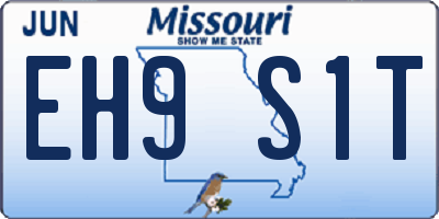 MO license plate EH9S1T