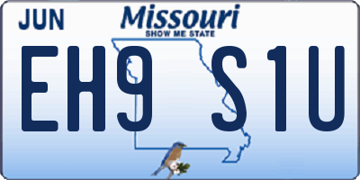 MO license plate EH9S1U