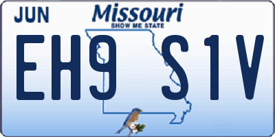 MO license plate EH9S1V