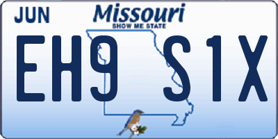 MO license plate EH9S1X