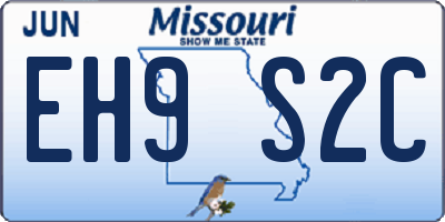 MO license plate EH9S2C