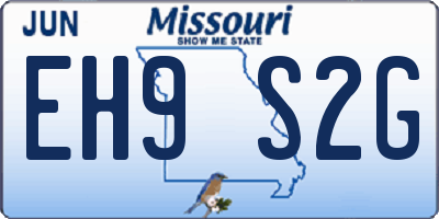 MO license plate EH9S2G