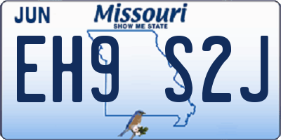 MO license plate EH9S2J