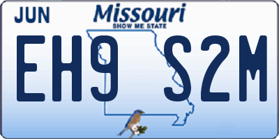 MO license plate EH9S2M