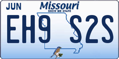 MO license plate EH9S2S