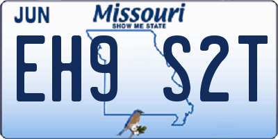 MO license plate EH9S2T