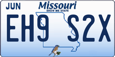 MO license plate EH9S2X