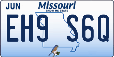 MO license plate EH9S6Q