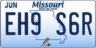 MO license plate EH9S6R