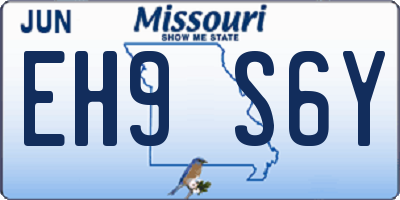 MO license plate EH9S6Y