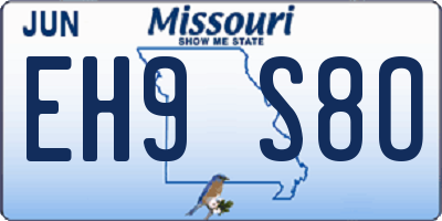 MO license plate EH9S8O