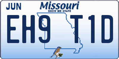 MO license plate EH9T1D