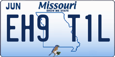 MO license plate EH9T1L