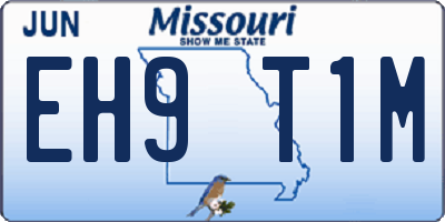 MO license plate EH9T1M