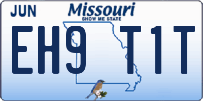 MO license plate EH9T1T