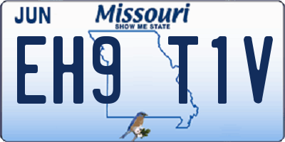 MO license plate EH9T1V