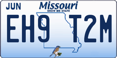 MO license plate EH9T2M
