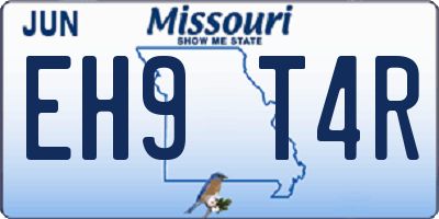 MO license plate EH9T4R