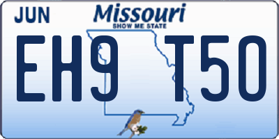 MO license plate EH9T5O