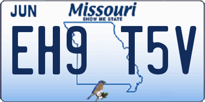 MO license plate EH9T5V