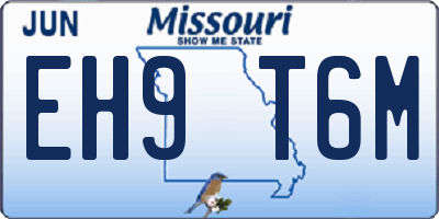MO license plate EH9T6M